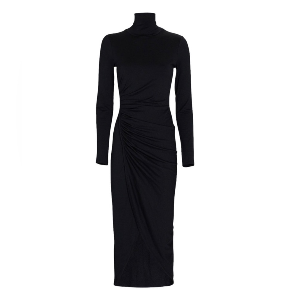 Black long sleeve cocktail dress
